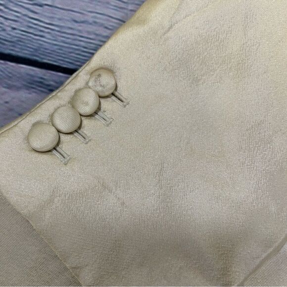 J Crew Collection Silk Tuxedo Black Cream Chic Formal Wedding Jacket 8 Skirt 6 - Picture 10 of 16